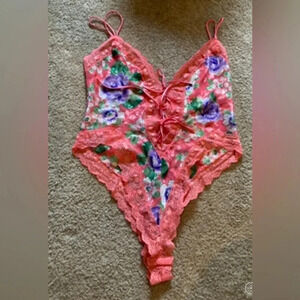 Vintage Victoria's Secret Gold Label Lace Floral Teddy Size Large